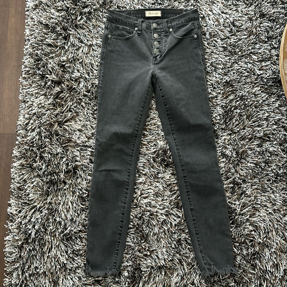 Madewell 9” High-Rise Skinny Frayed Jeans
